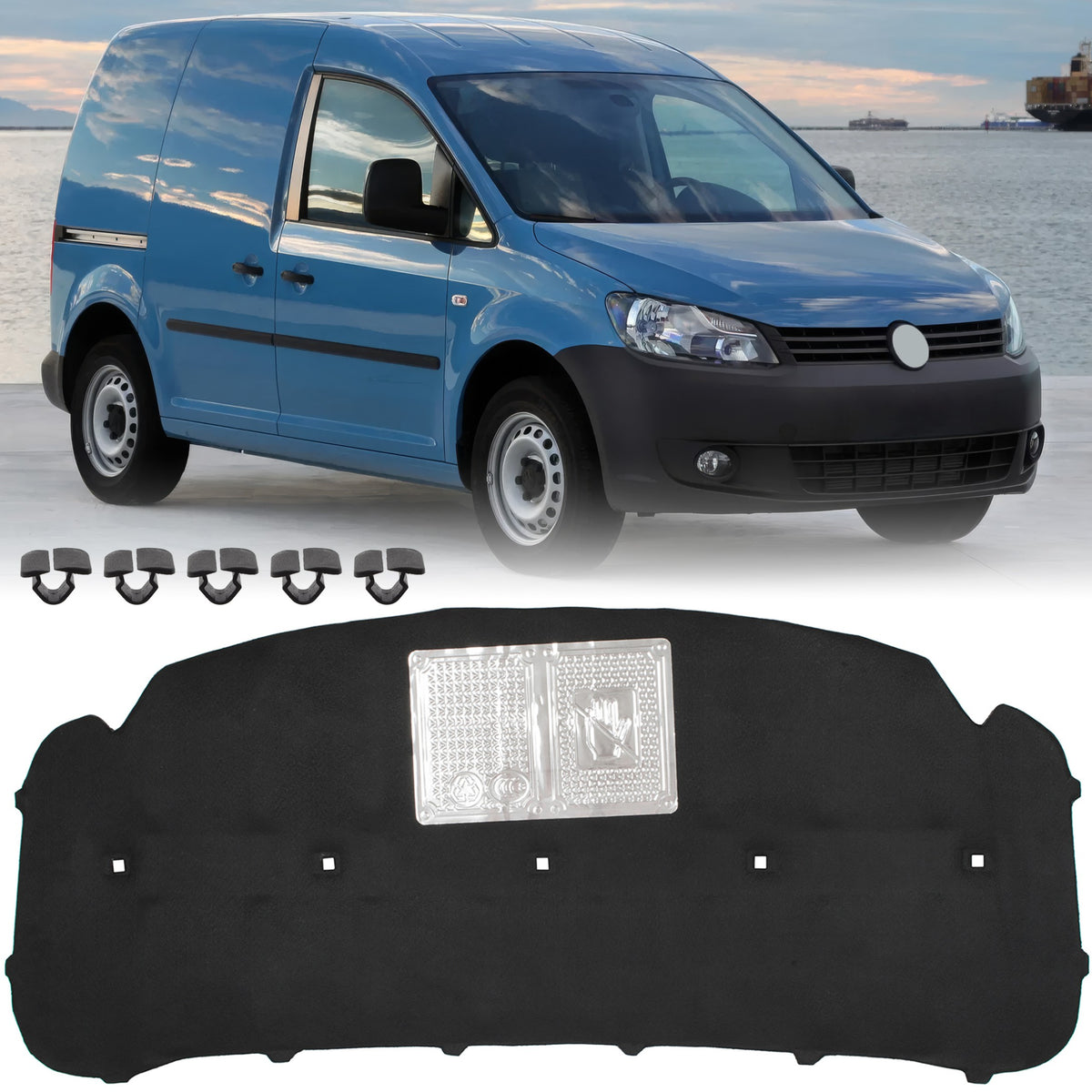Шумоизолация с топлинен екран за VW Caddy 3 2004–2010 – 1T0823031B