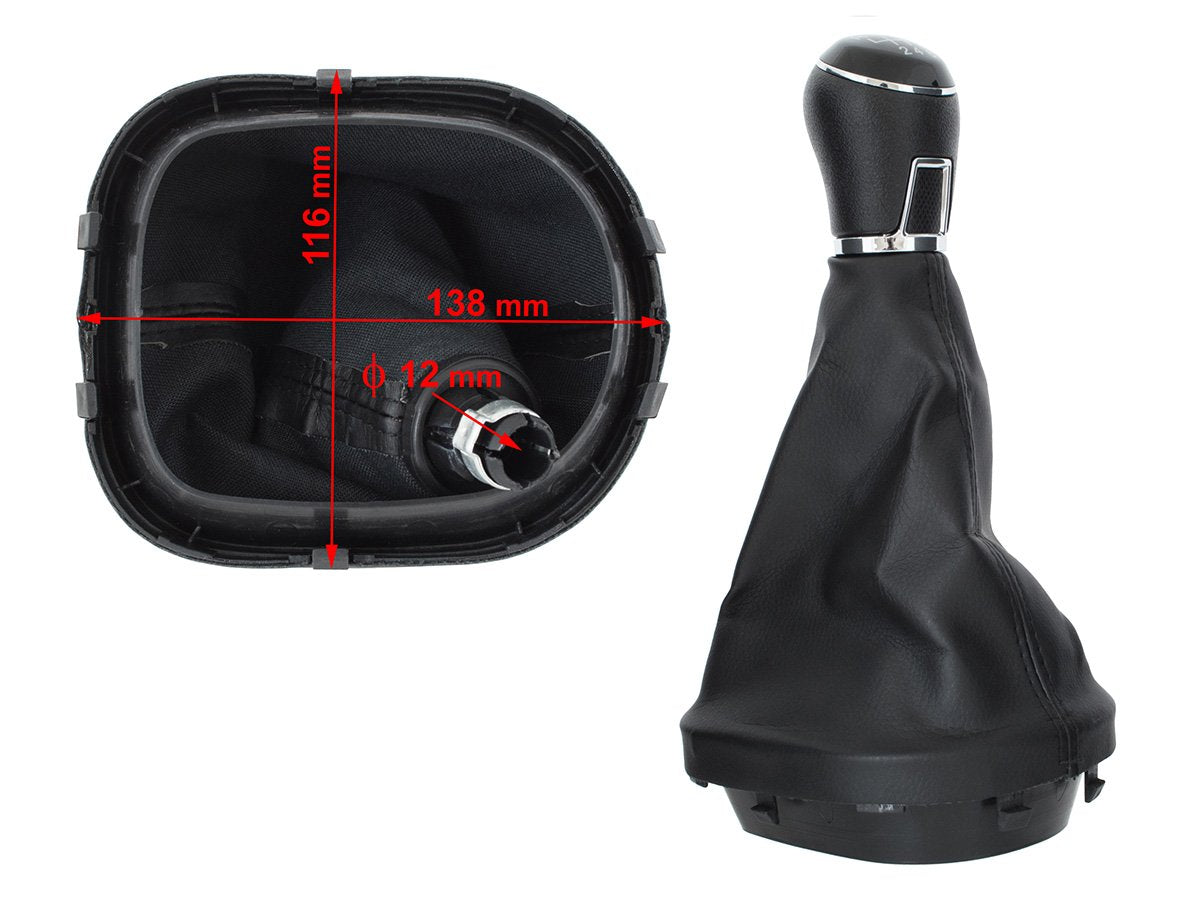 Топка за скоростен лост с маншон и рамка за VW Caddy 3 FL 2010–2015