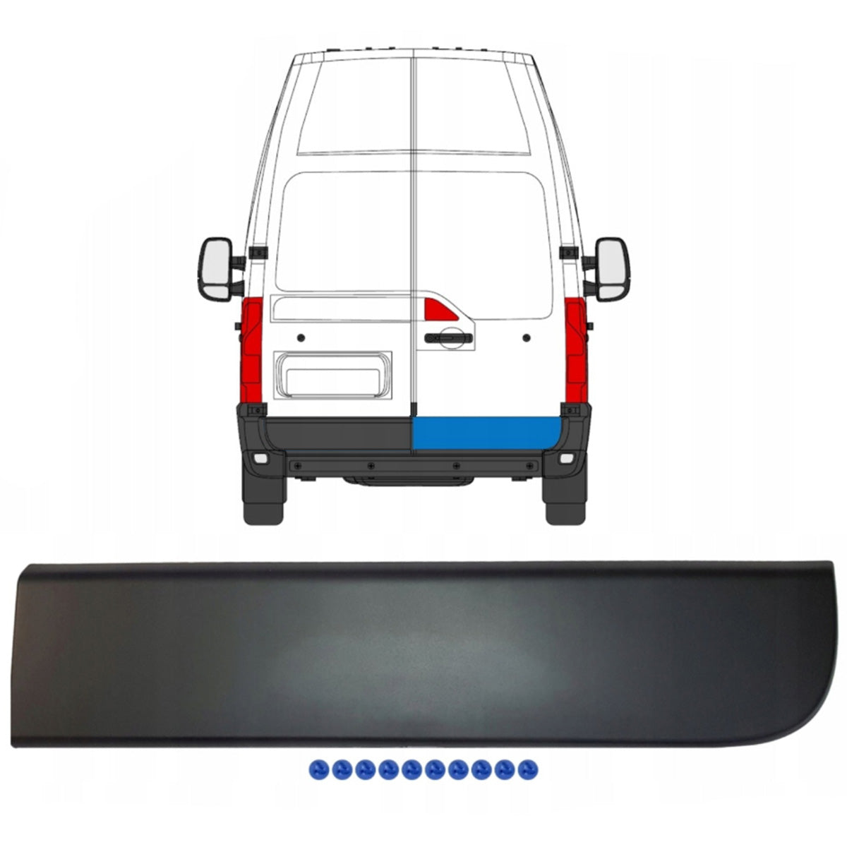 Лайстна на задните врати за Opel Movano B 2010– – 908520001R