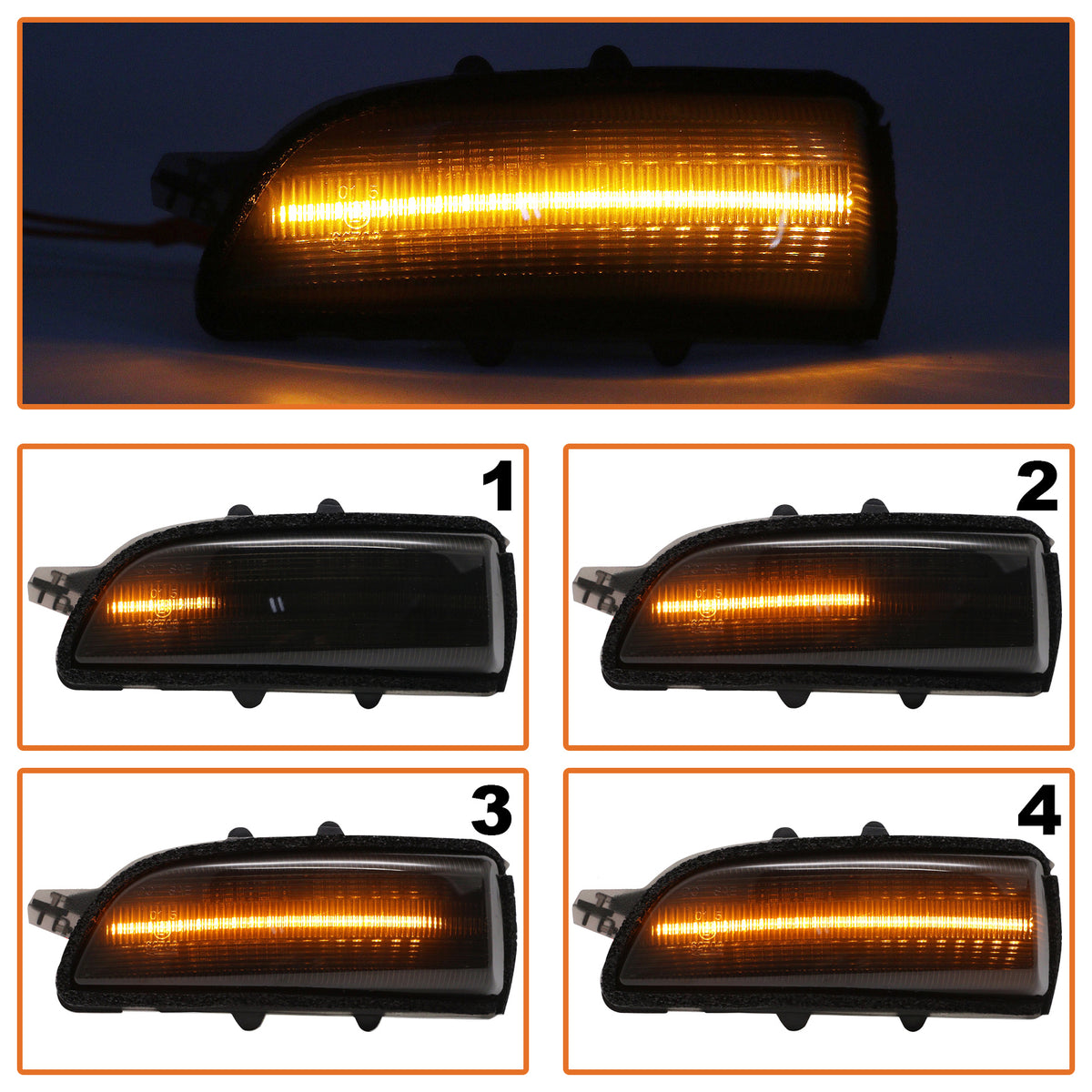 Чифт затъмнени мигачи за огледало за Volvo V70 2 1999–2007 – 30716697