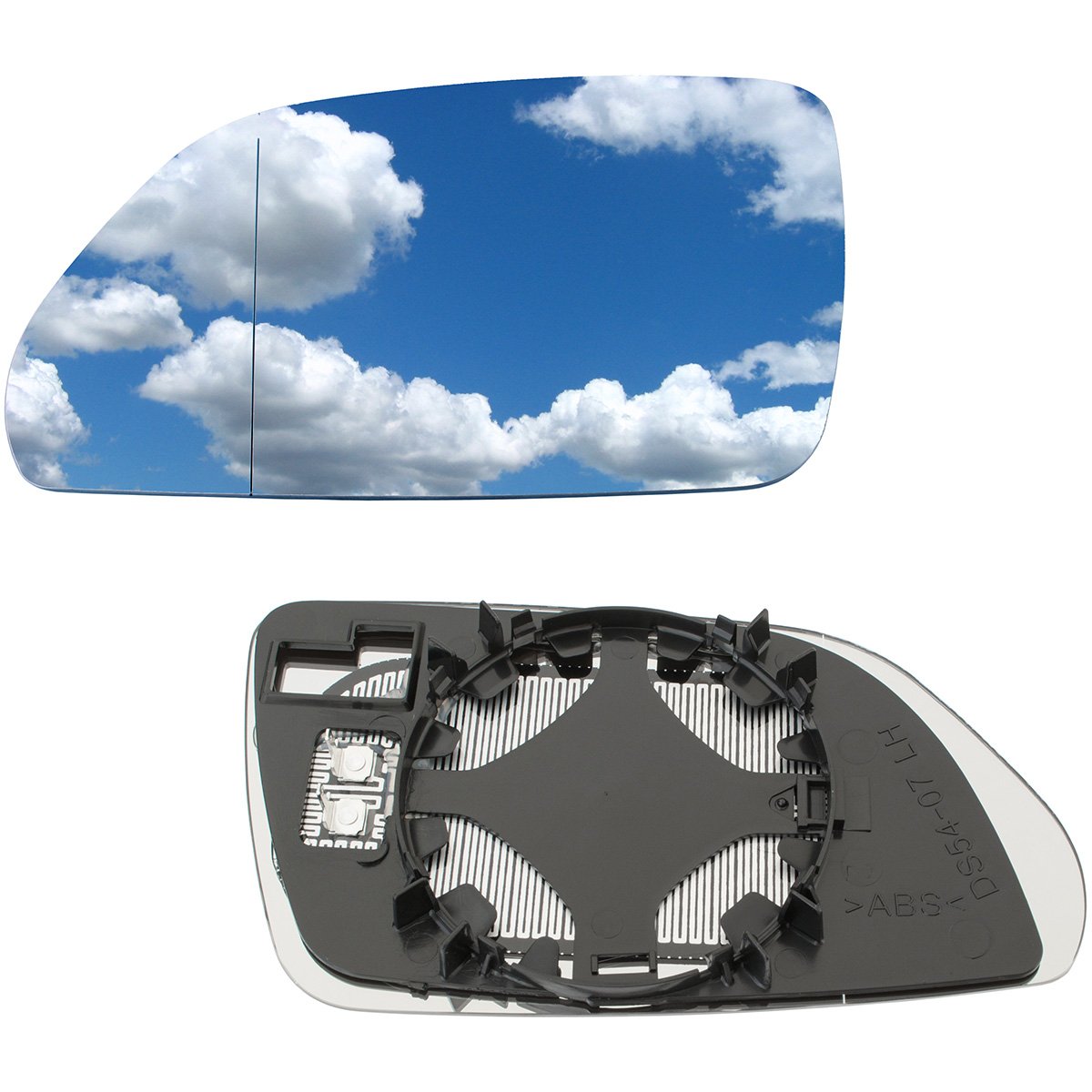 Sticlă oglindă exterioară stânga pentru Skoda Octavia 2 2004–2012