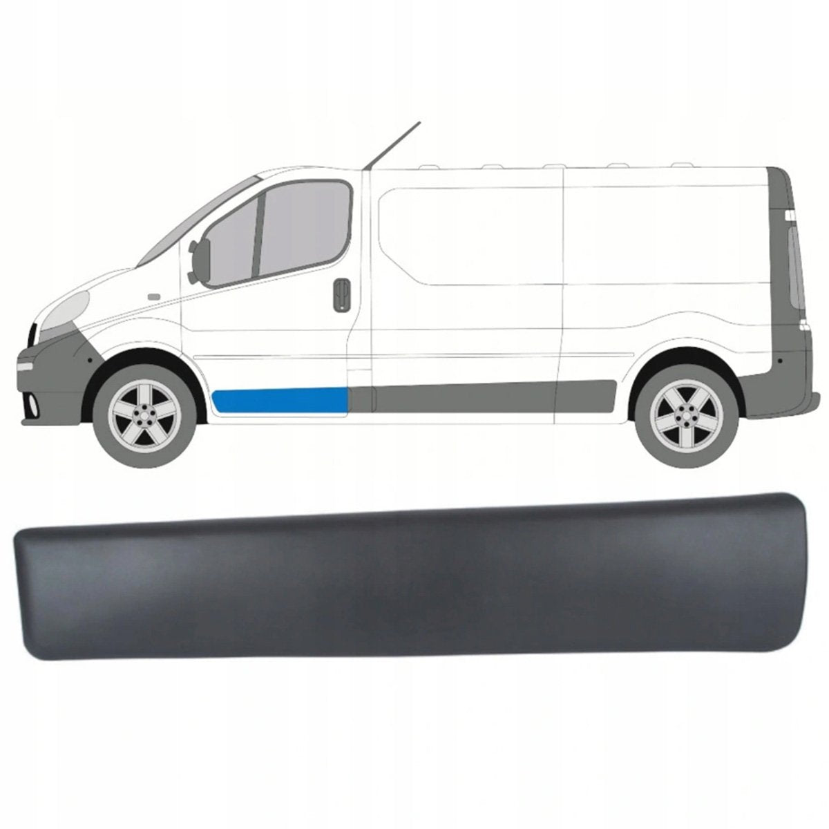 Лайстна на предните врати за Nissan Primastar 2001–2013 – 8200036088