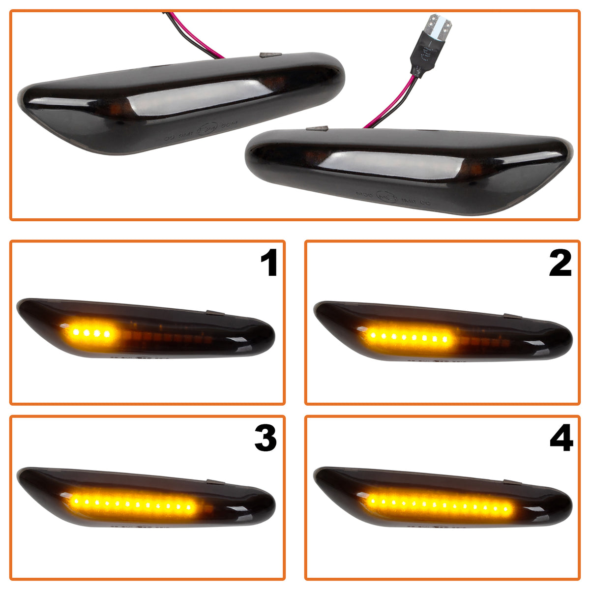 Чифт странични мигачи LED за БМВ 1 серия Е87 (BMW 1 E81 E82 E87 E88)