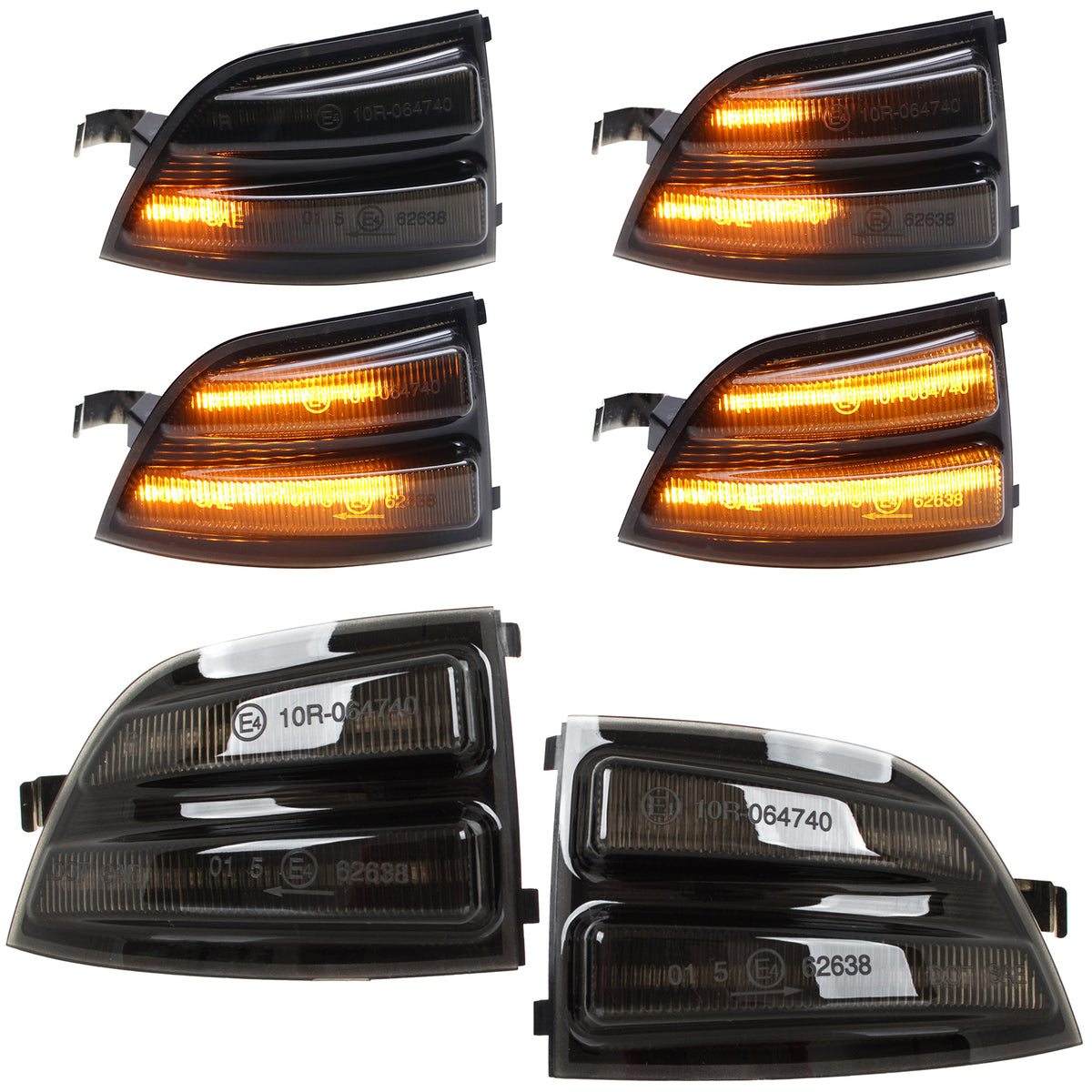 Чифт затъмнени мигачи за огледало за Ford Focus 2 C-MAX 2003–2007