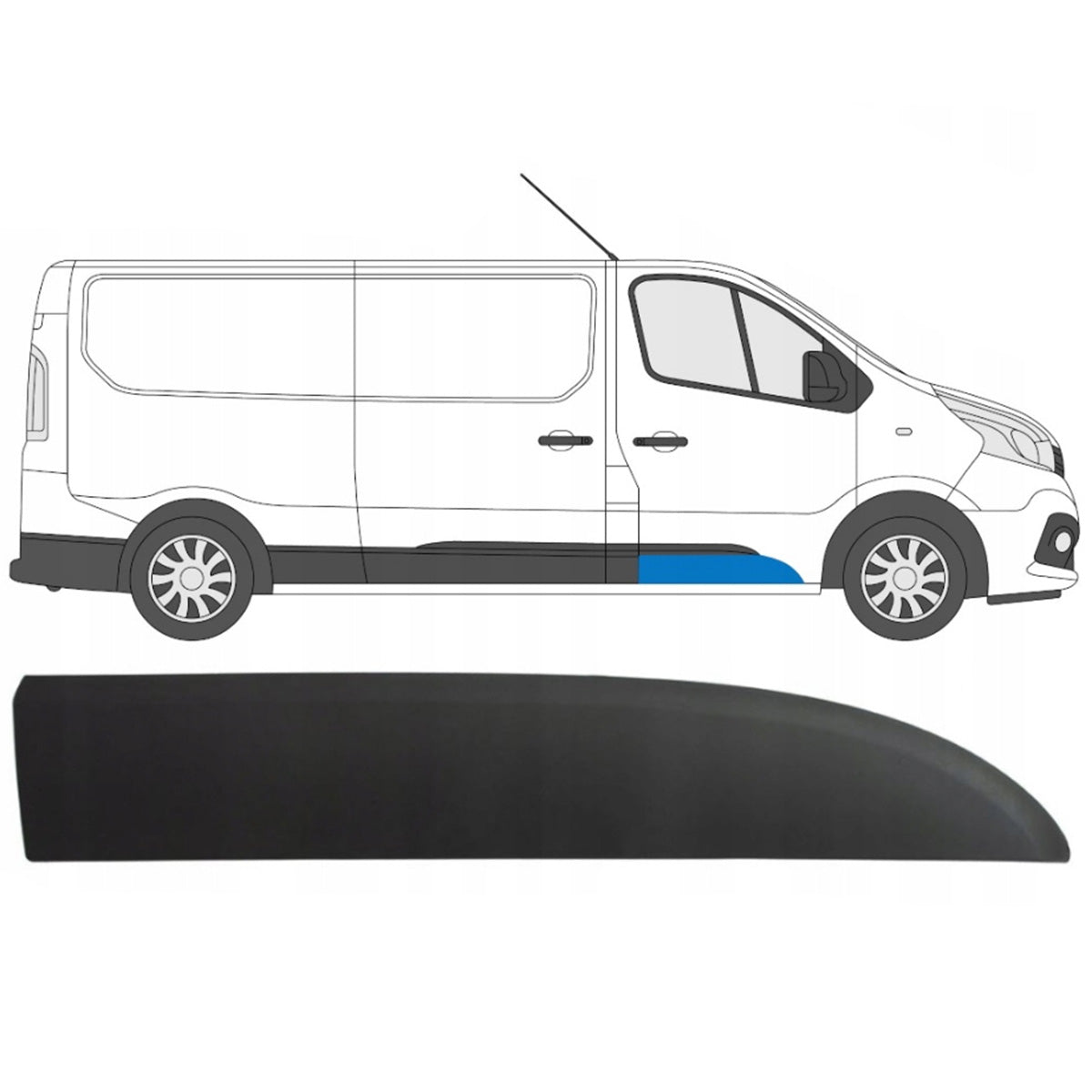 Лайстна на предните врати за Nissan NV300 2016– – 808200752R