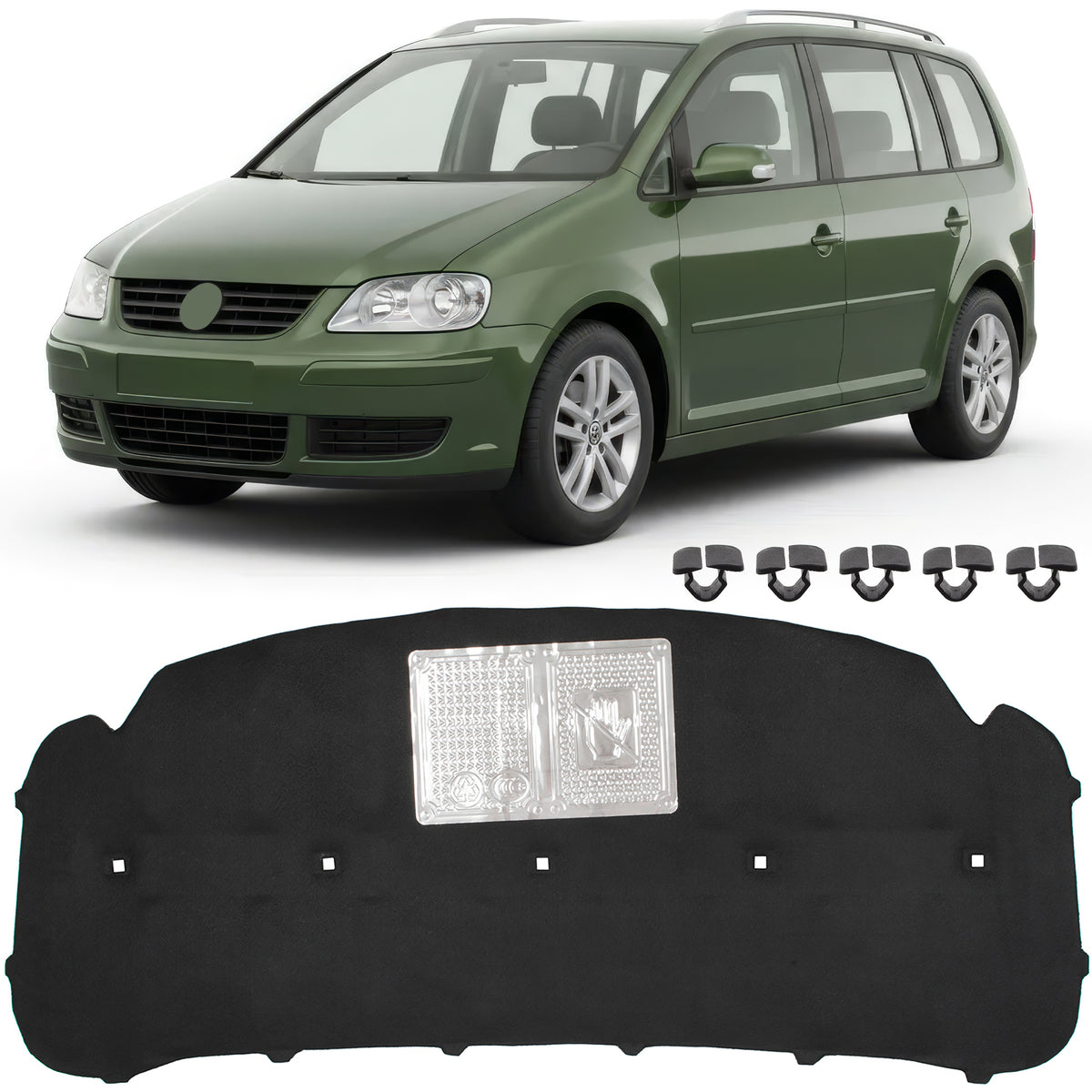 Шумоизолация с топлинен екран за VW Touran 1 2004–2010 – 1T0823031B
