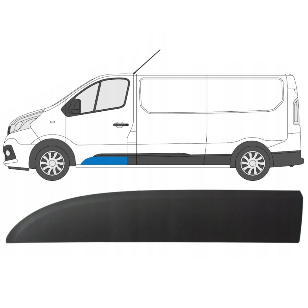 Лайстна на предните врати за Nissan NV300 2016– – 808213720R