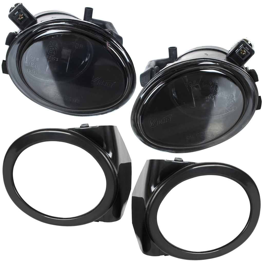 Set proiectoare ceață fumurii cu rame pentru BMW 3 E46 M-Paket M3