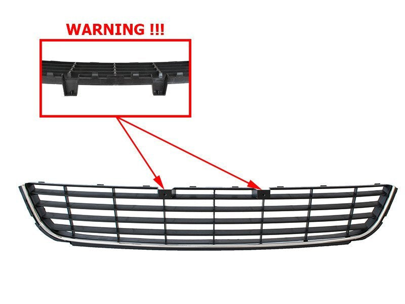 Grilă pentru bara de protecție față pentru VW Golf 6 H/B 2008–2013