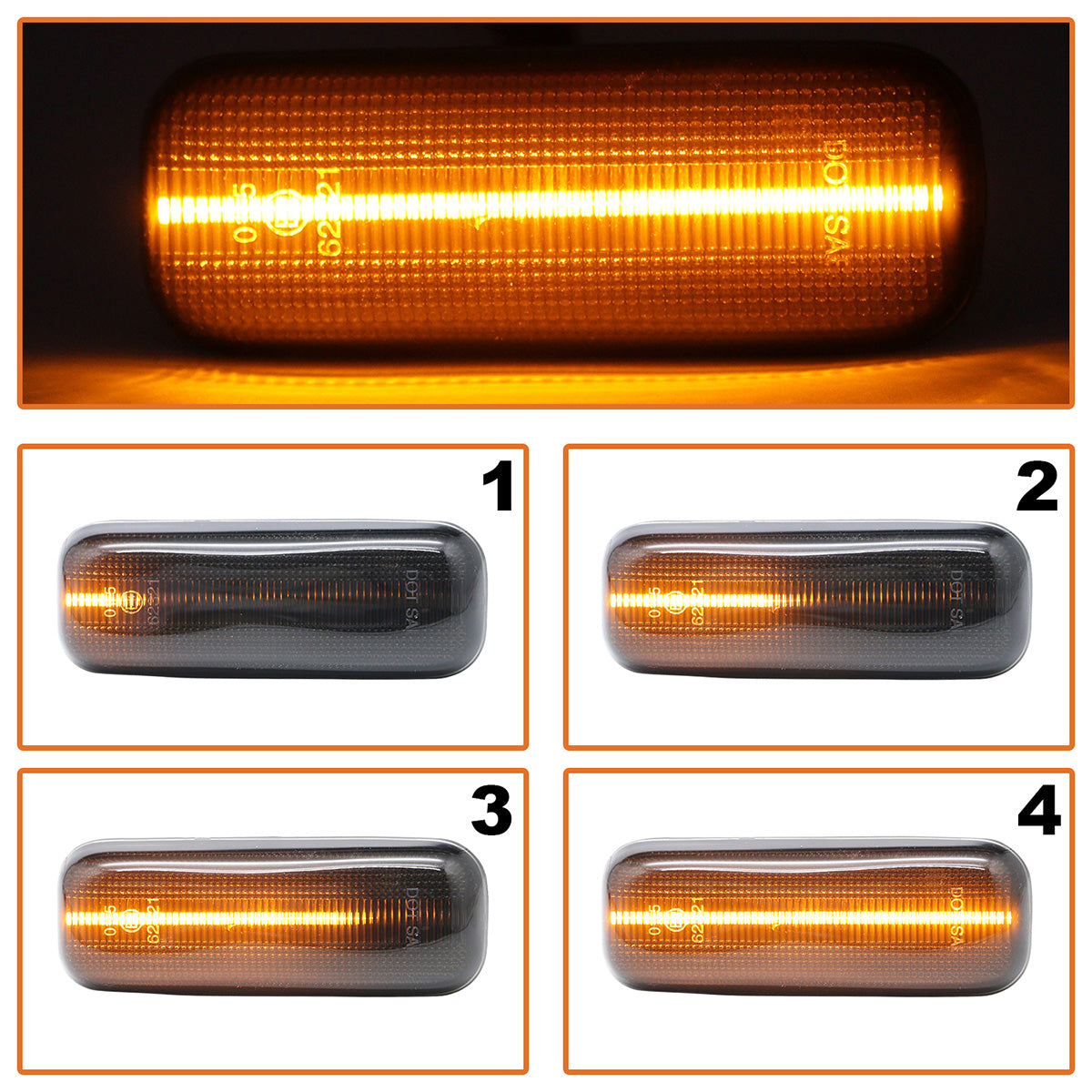 Чифт странични мигачи LED за Мерцедес МЛ W163 1998–2005 – A1638200121