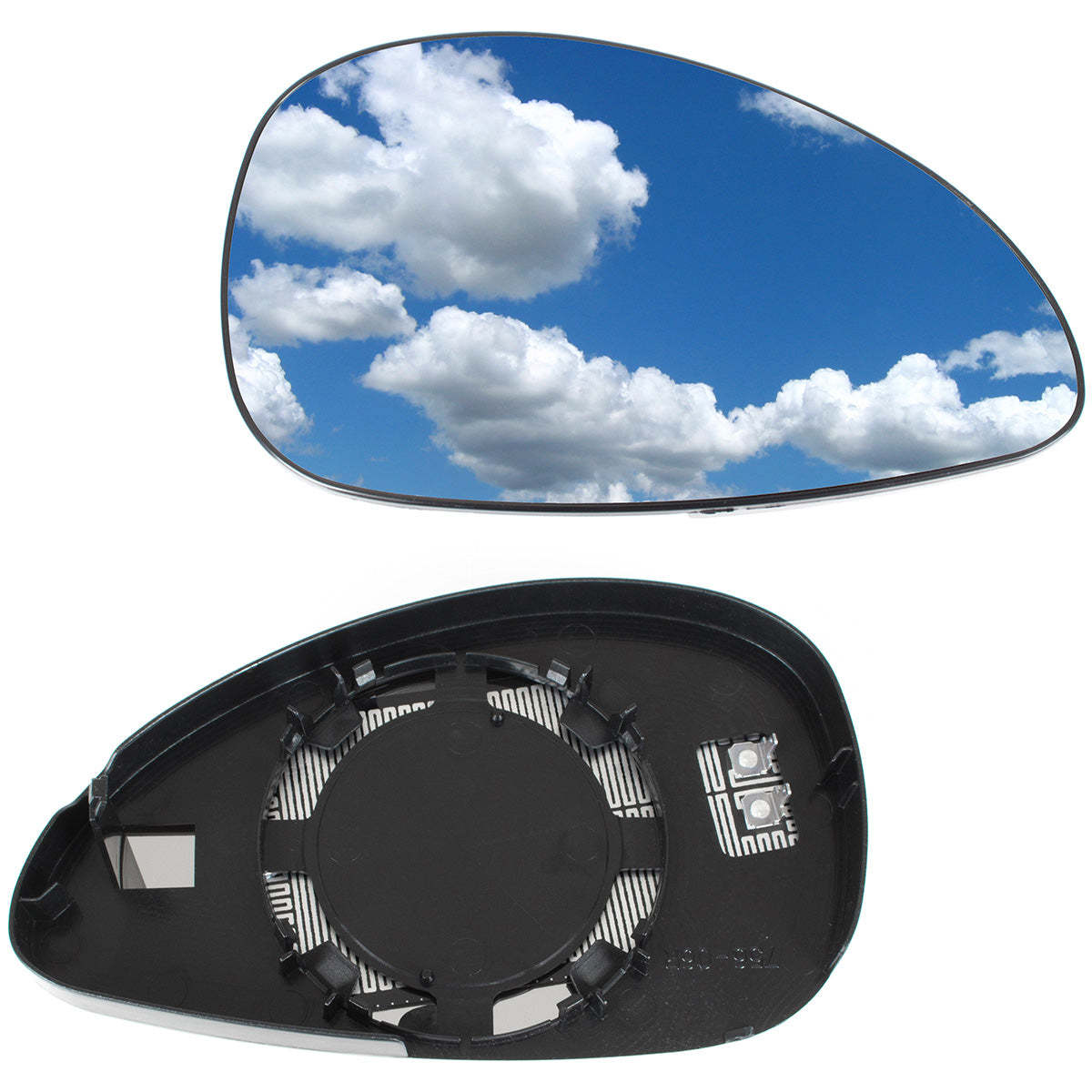Sticlă oglindă exterioară dreapta pentru Citroen C4 2004–2011