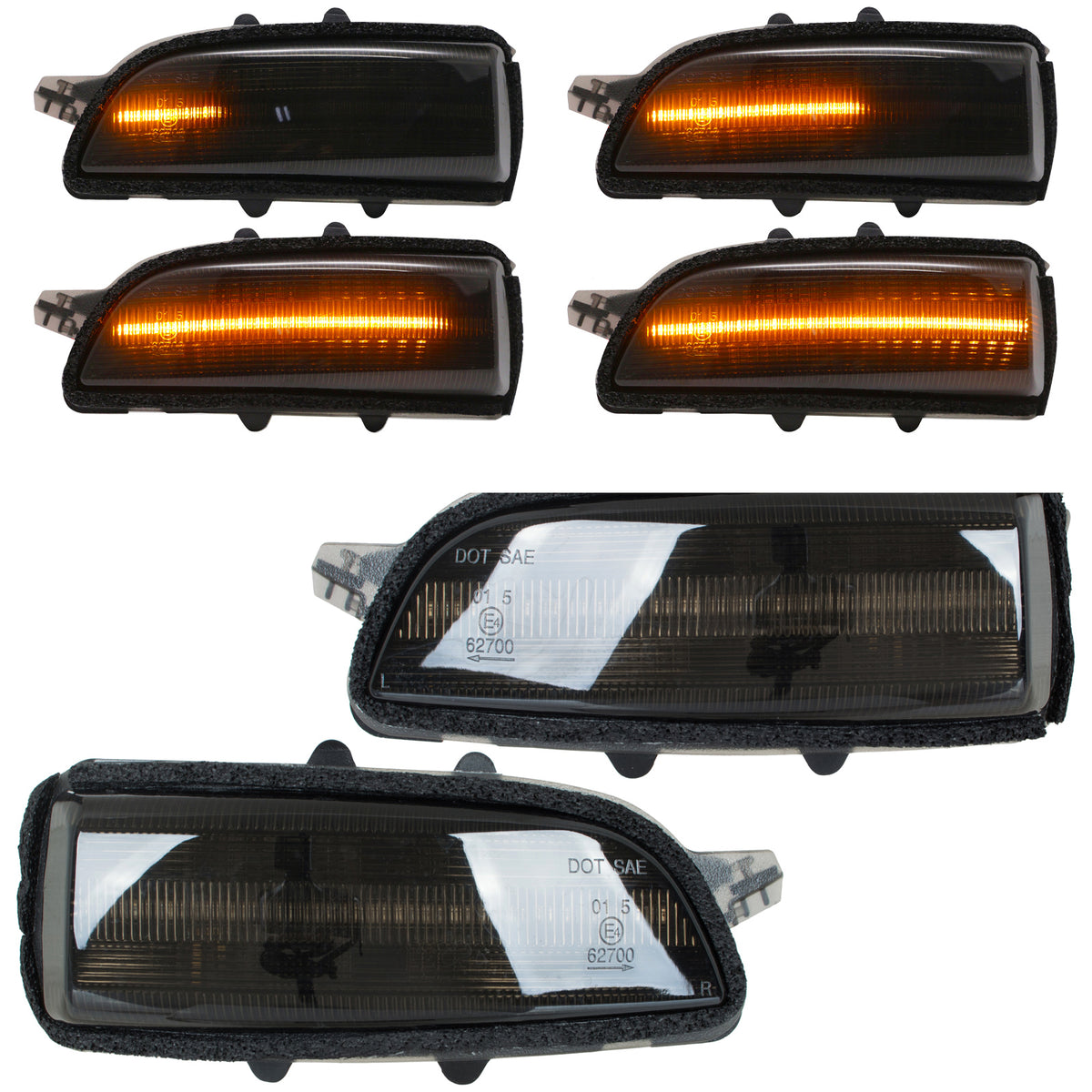 Чифт затъмнени мигачи за огледало за Volvo C70 2 2003–2013 – 30716697