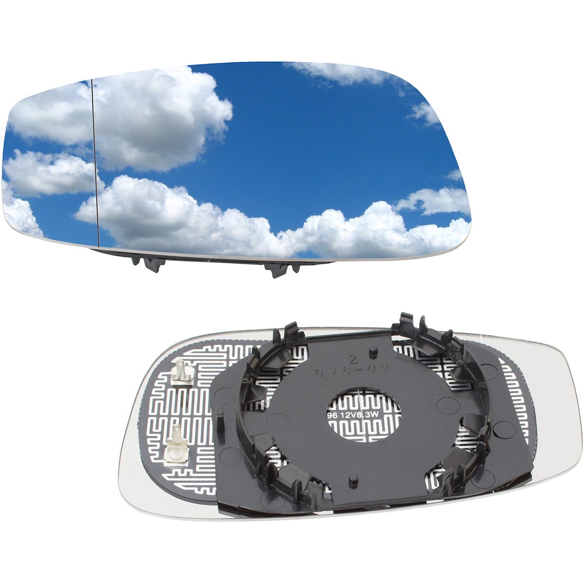Sticlă oglindă exterioară stânga pentru Fiat Idea 2004–2011