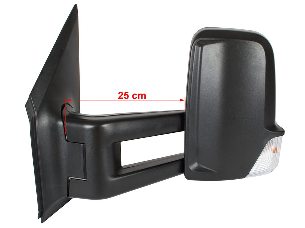 Oglindă exterioară cu braț lung stânga pentru VW Crafter 2005–