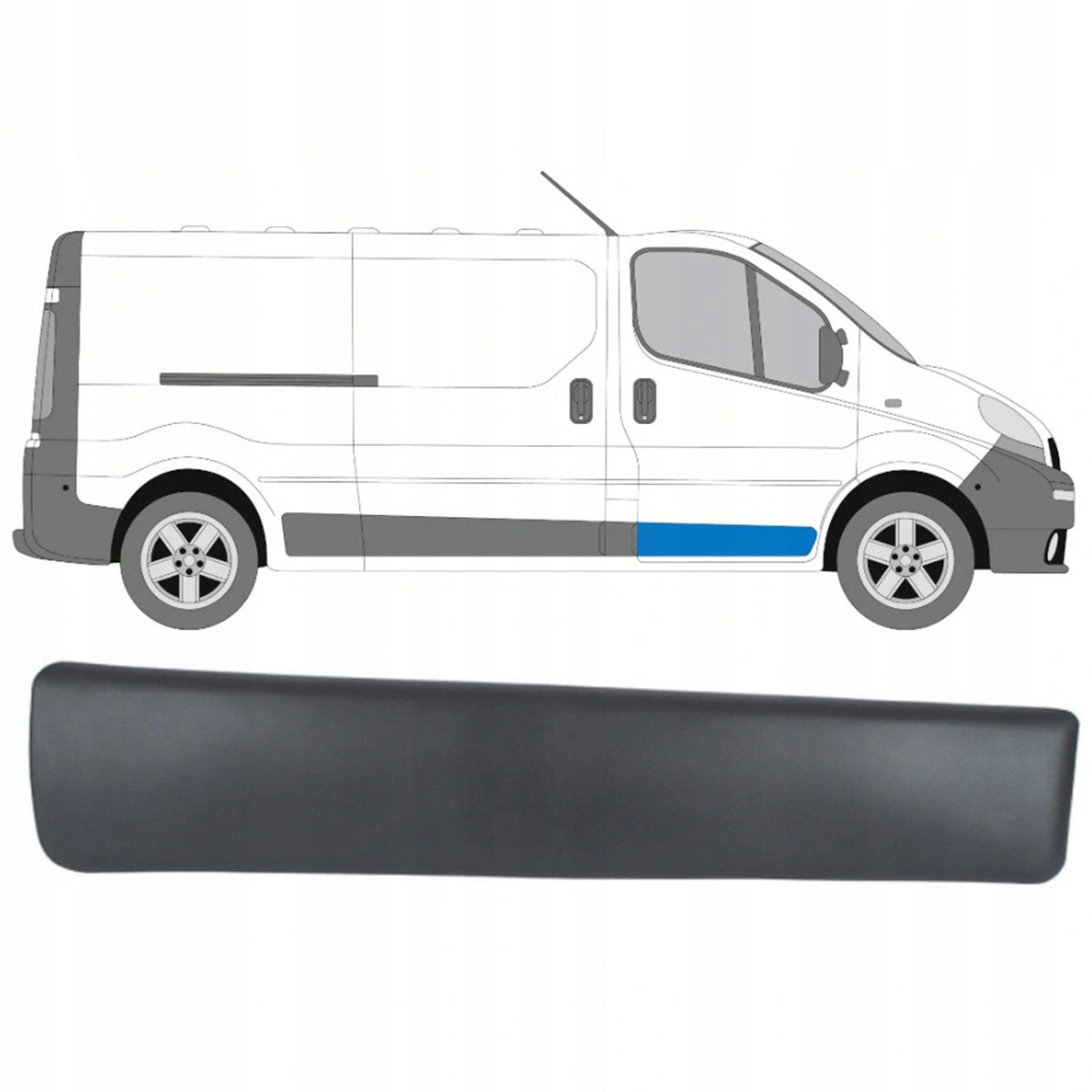 Лайстна на предните врати за Nissan Primastar 2001–2013 – 8200036086