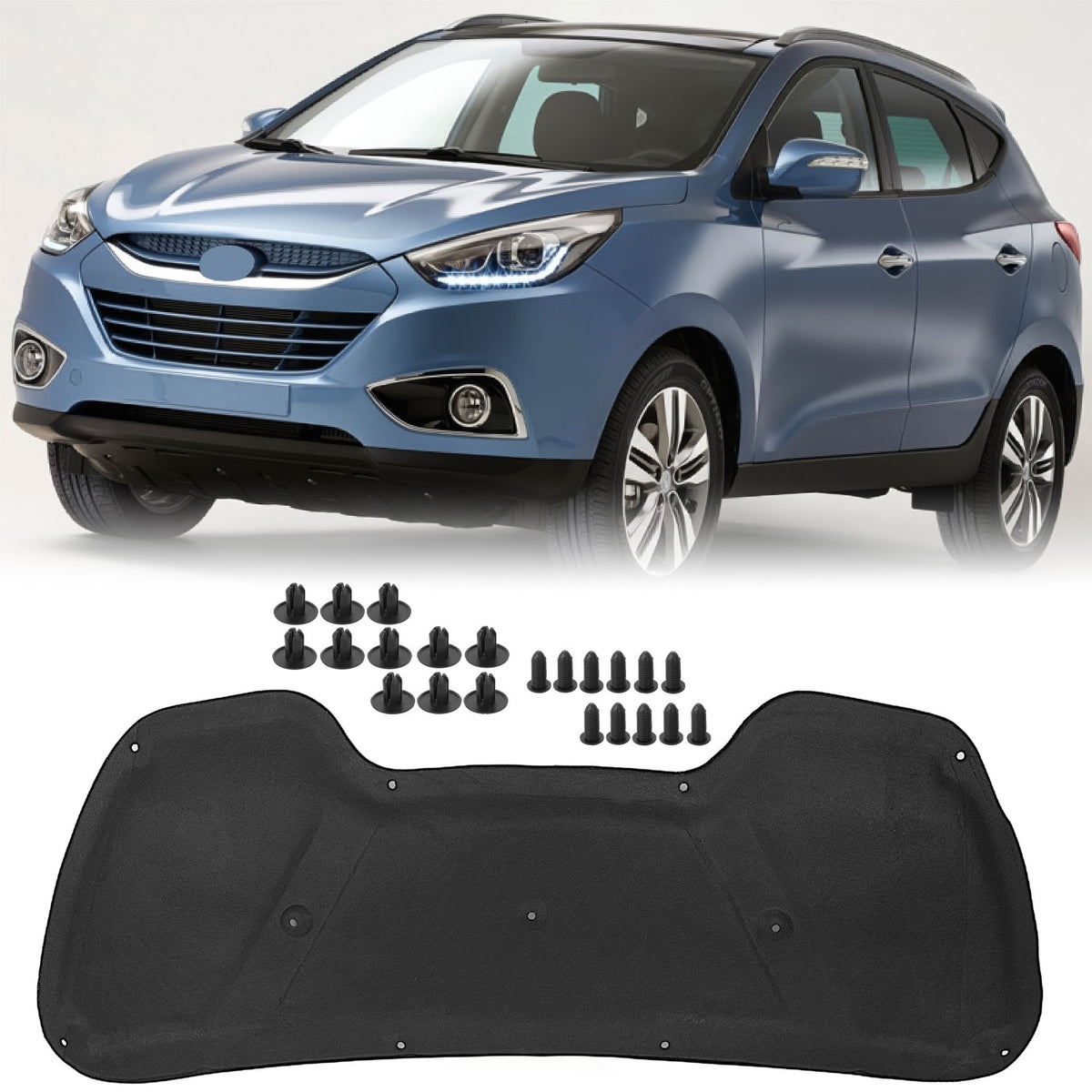 Шумоизолация на капака на двигателя за Хюндай ix35 (Hyundai ix35)