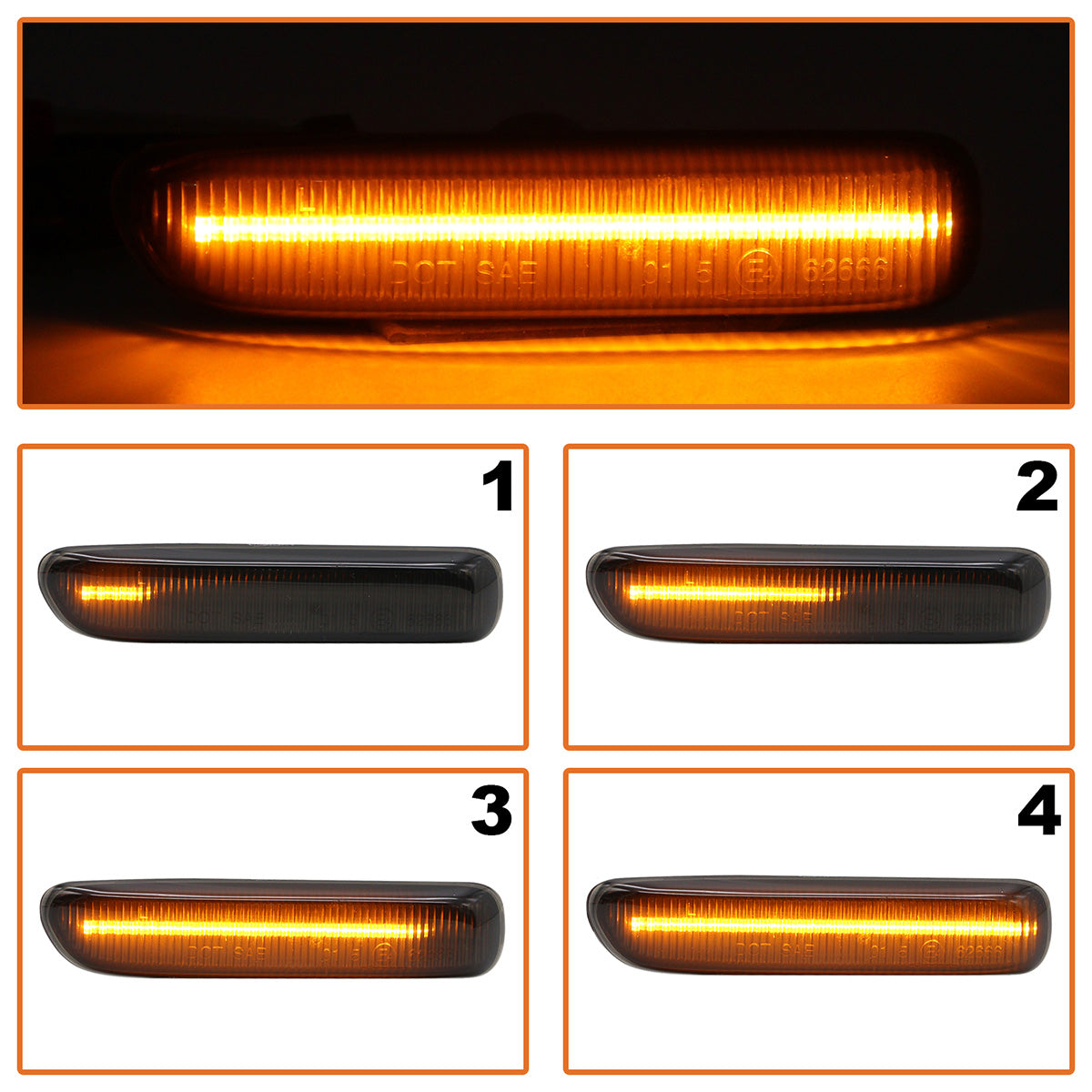 Чифт странични мигачи LED за BMW 3 E46 COUPE / кабриолет 1999–2003