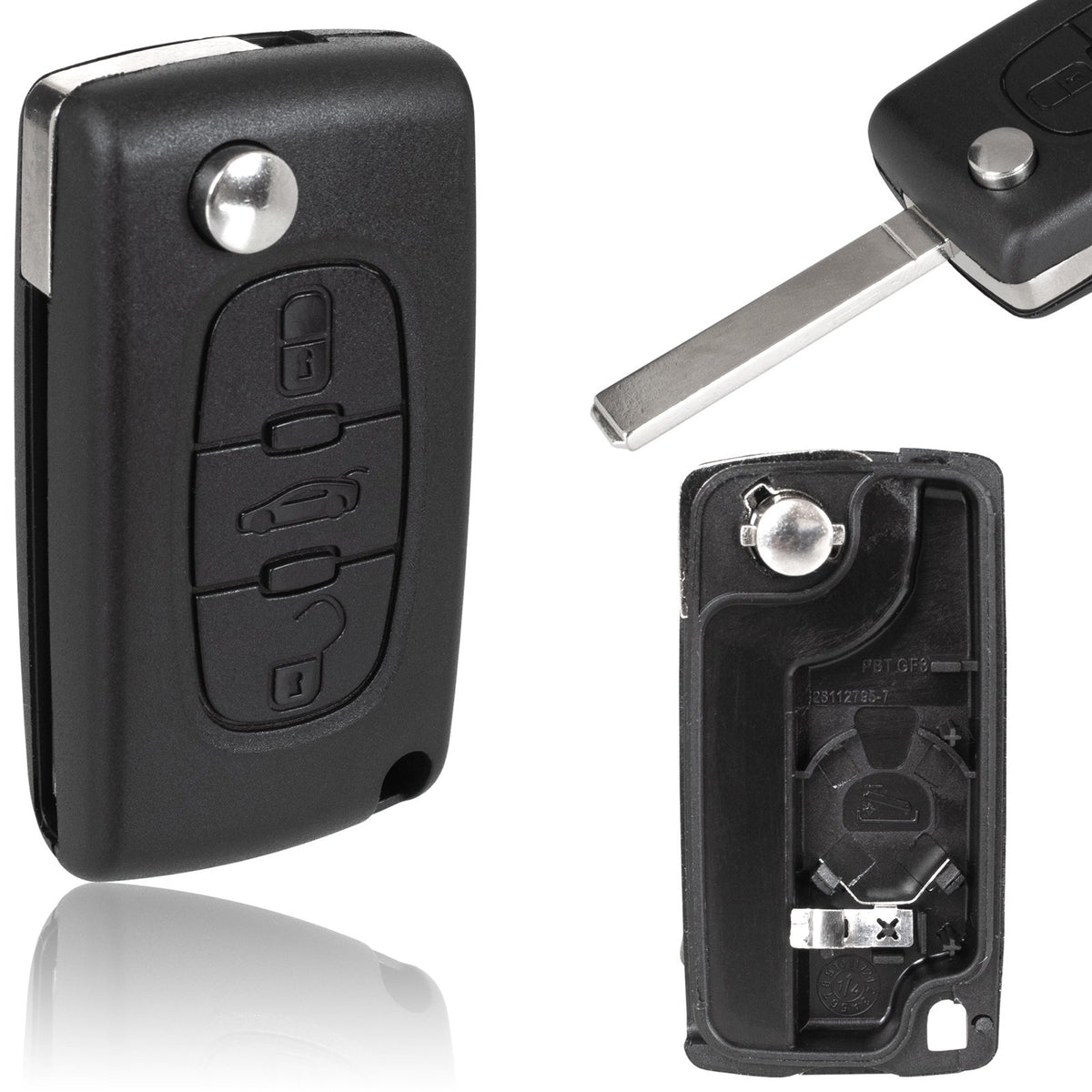 Carcasă telecomandă pentru Citroen Berlingo C2 C3 C4 C5 C6 și altele