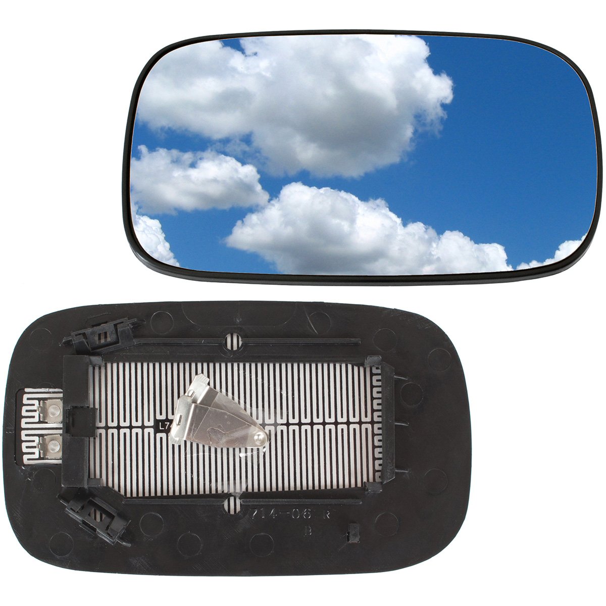 Sticlă oglindă exterioară dreapta pentru Volvo S40 2003–2007