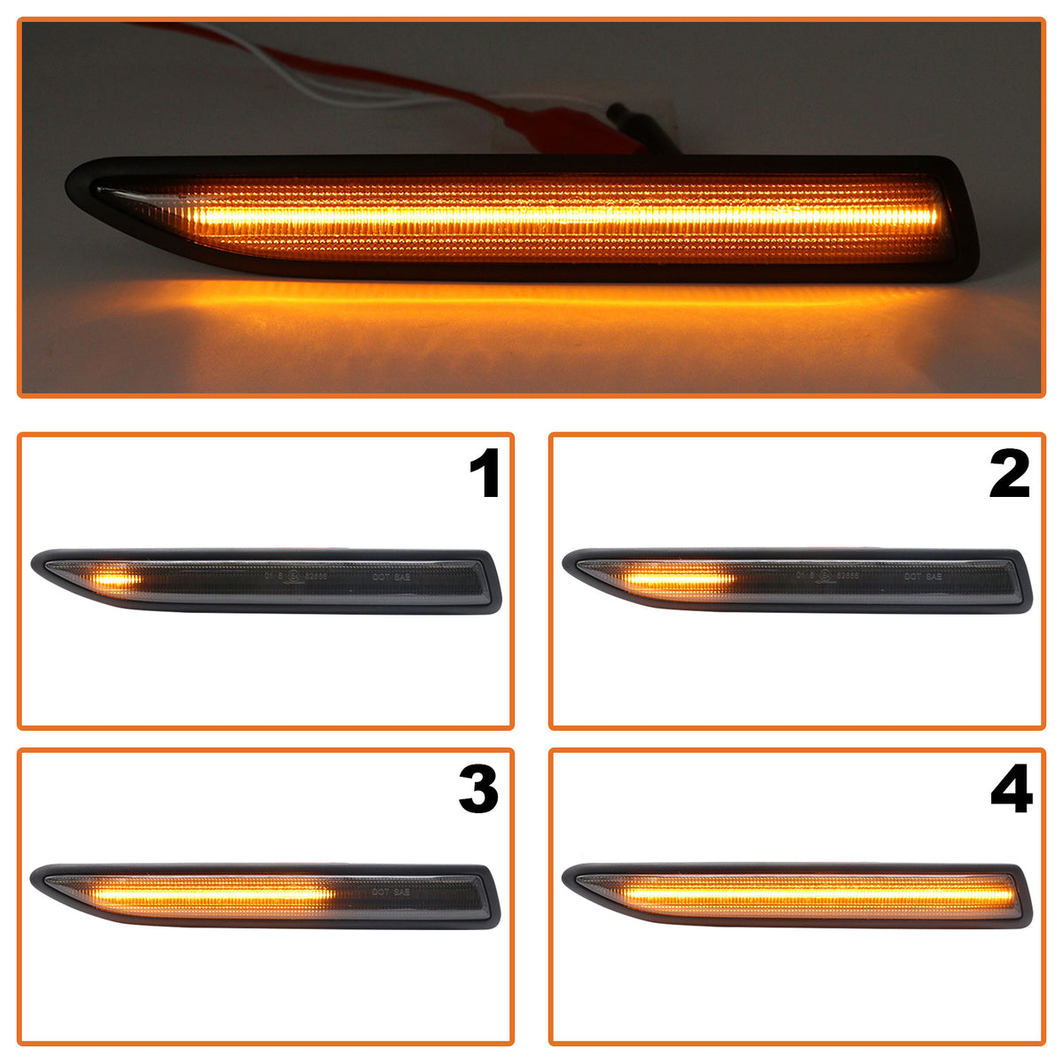 Чифт странични мигачи LED за Форд Мондео 4 (Ford Mondeo 4) 2007–2015