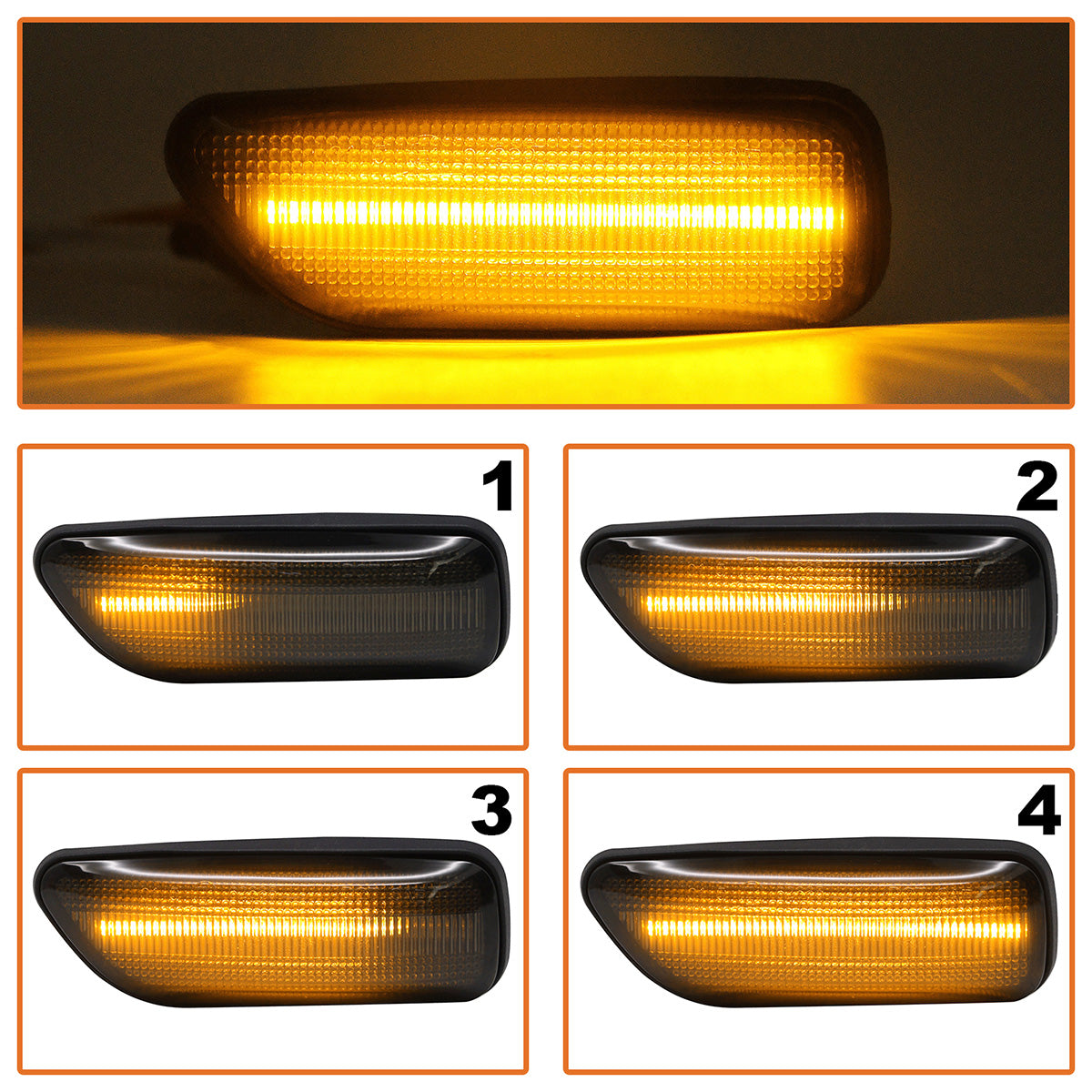 Чифт странични мигачи LED за Volvo S60 1 S80 1 V70 2 XC70 1 XC90 1