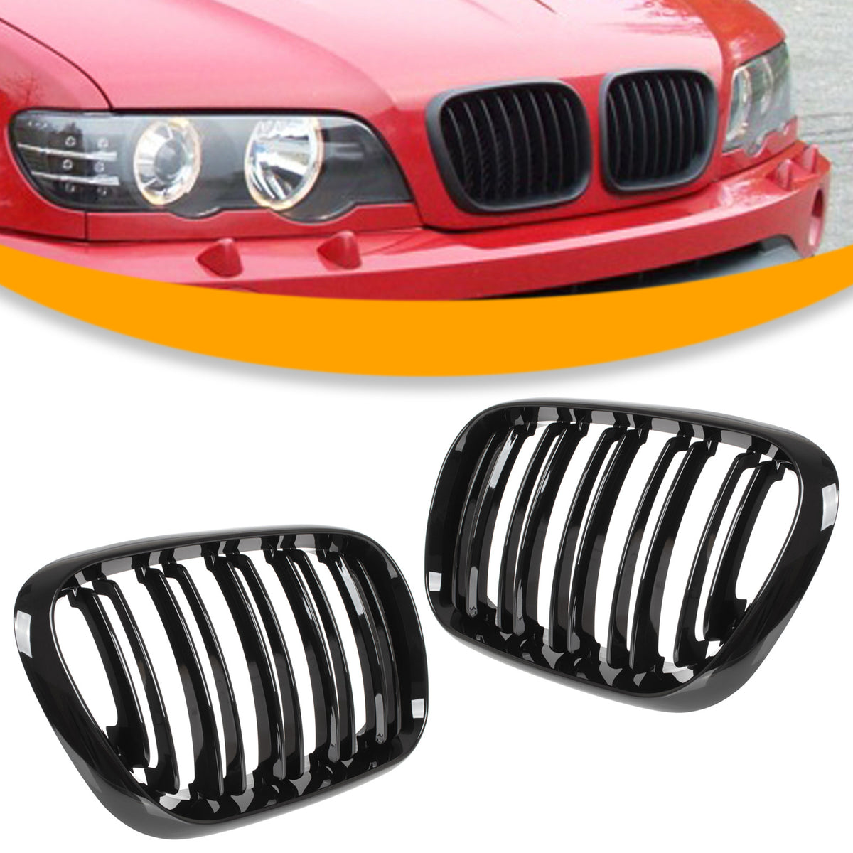 Чифт решетки между фаровете за БМВ Х5 Е53 (BMW X5 E53) 1999–2003