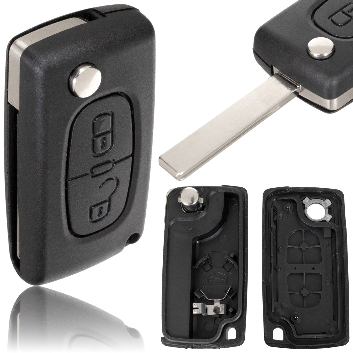 Carcasă telecomandă pentru Citroen Berlingo C2 C3 C4 C5 C6 și altele