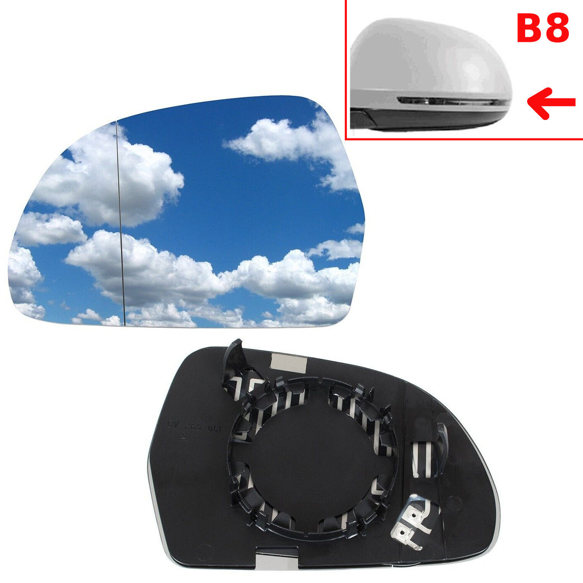 Sticlă oglindă exterioară stânga pentru Audi A4 B8 2007–2015