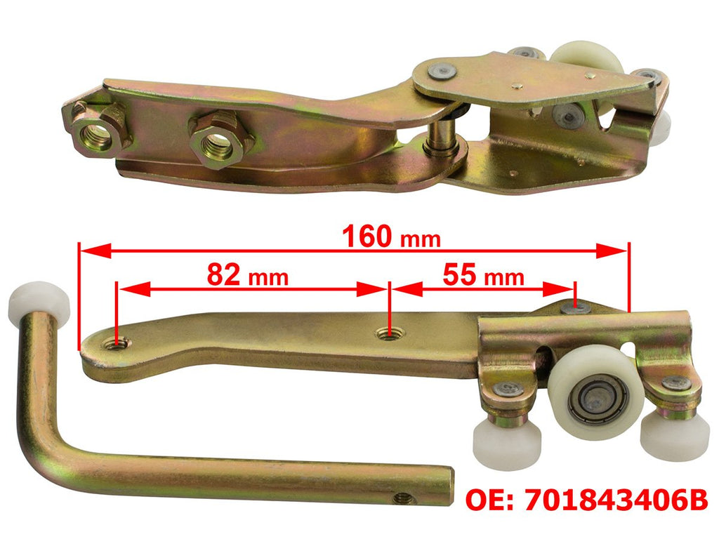 Set role ușă culisantă dreapta pentru VW T4 1990–2004