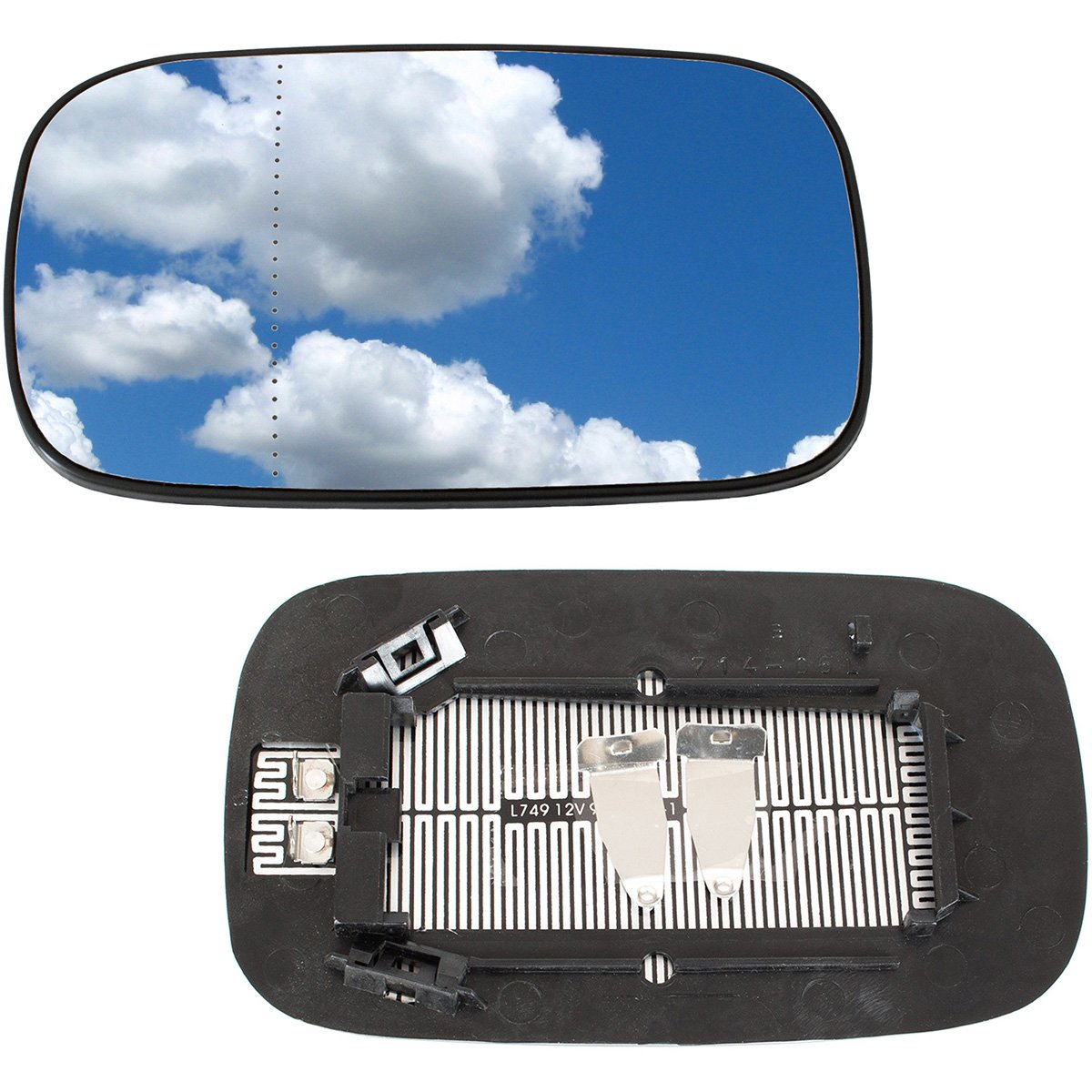 Sticlă oglindă exterioară stânga pentru Volvo S40 2003–2007