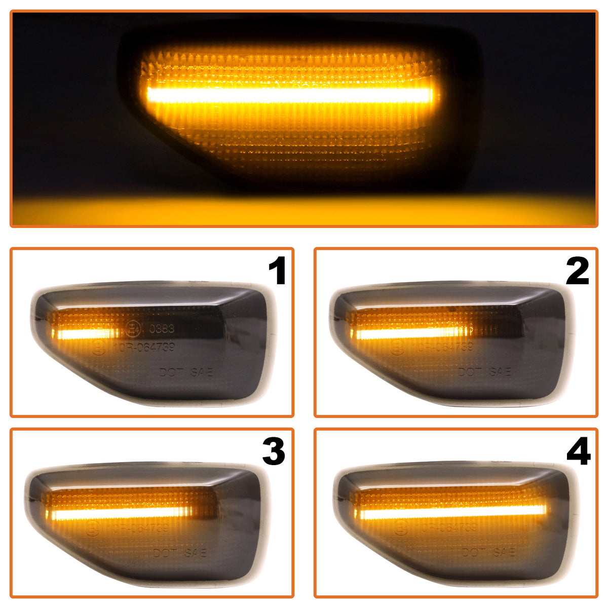 Чифт странични мигачи LED за Dacia Sandero 2 2011–2020 – 261601801R