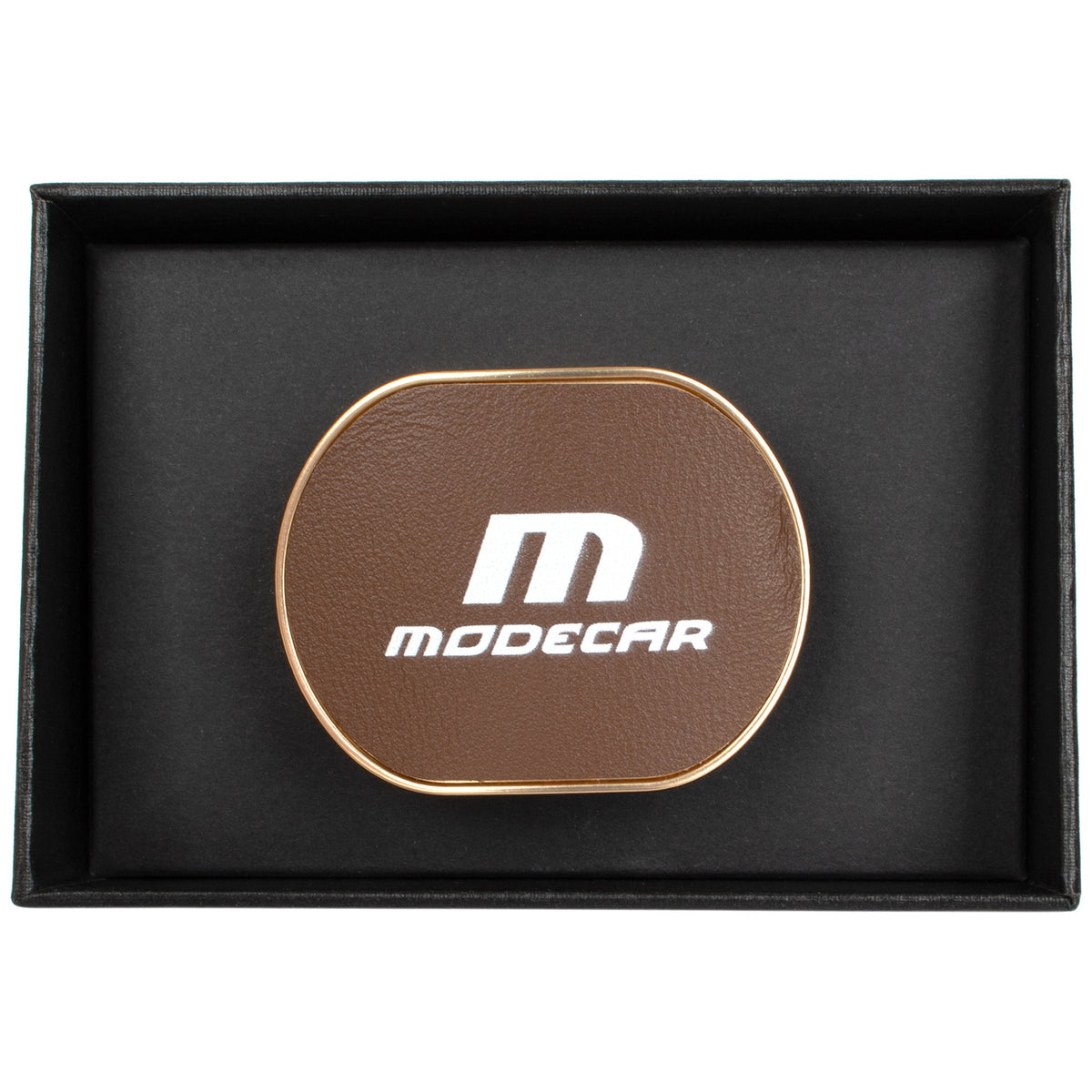M MODECAR Dyfuzor zapachowy na kratkę nawiewu WF-108 - ZŁOTY METAL + BRĄZOWA SKÓRA