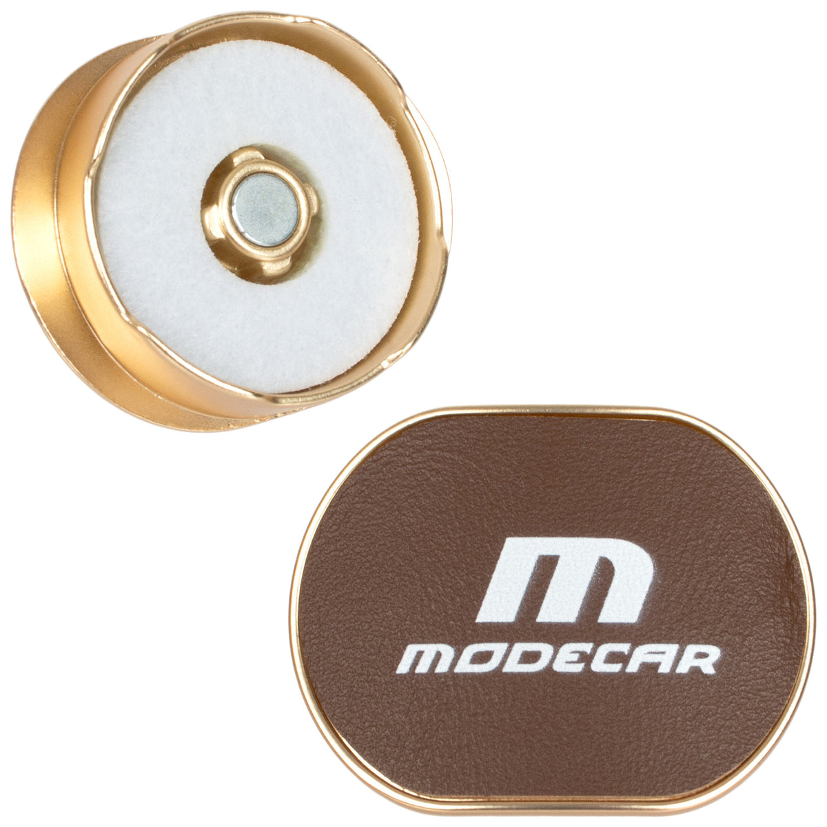 M MODECAR Dyfuzor zapachowy na kratkę nawiewu WF-108 - ZŁOTY METAL + BRĄZOWA SKÓRA