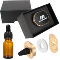 Difuzor de parfum - metal auriu + piele neagră