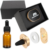 Difuzor de parfum - metal auriu + piele neagră