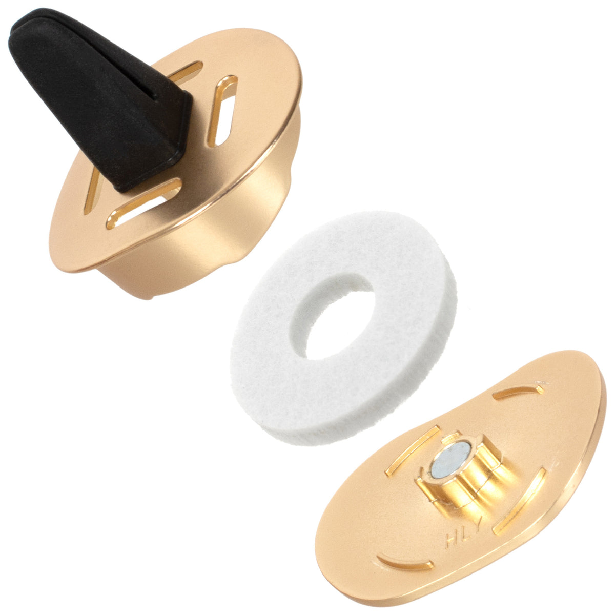 Difuzor de parfum - metal auriu + piele neagră