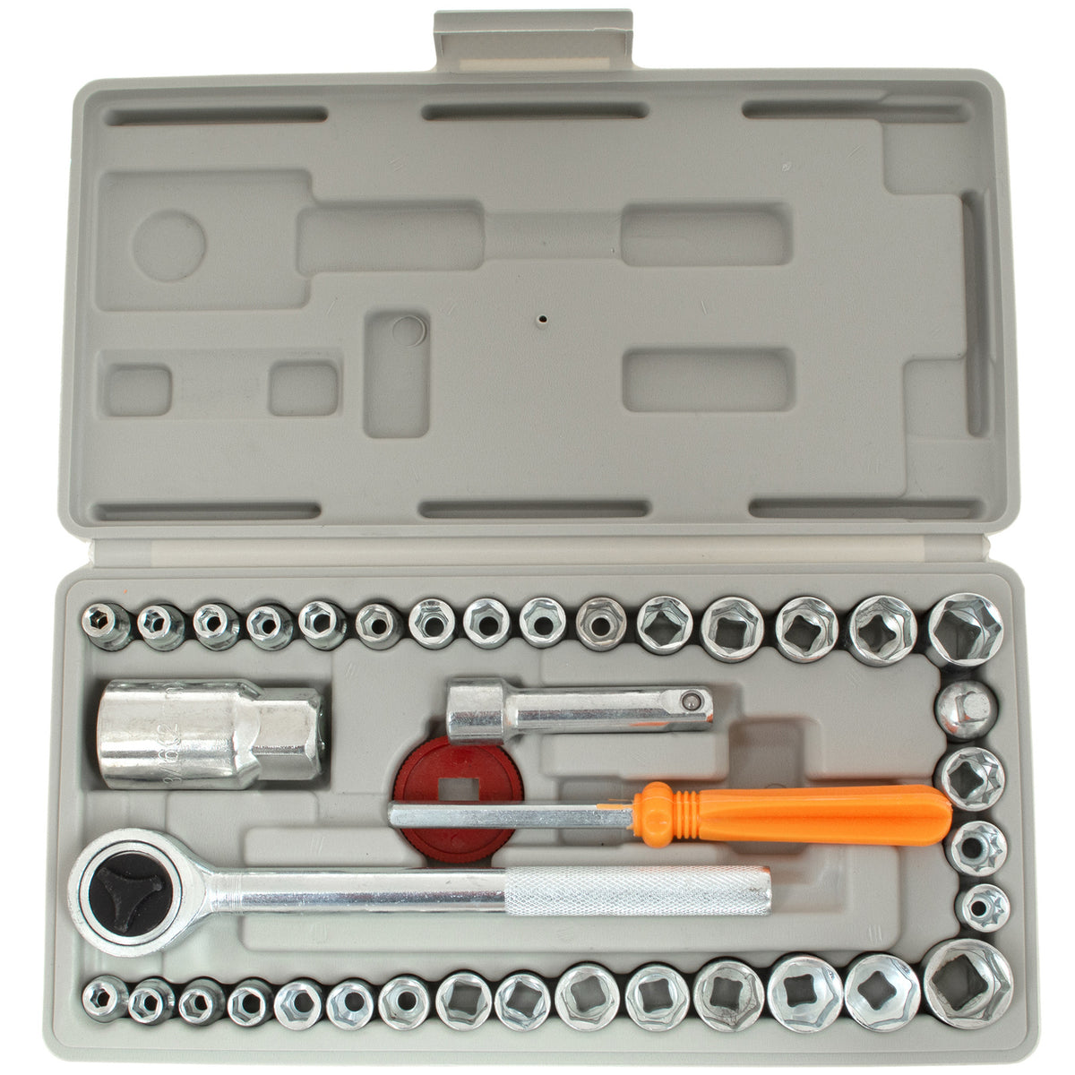M MODECAR комплект инструменти (гедоре) в куфар 1/4" и 3/8" 40 части