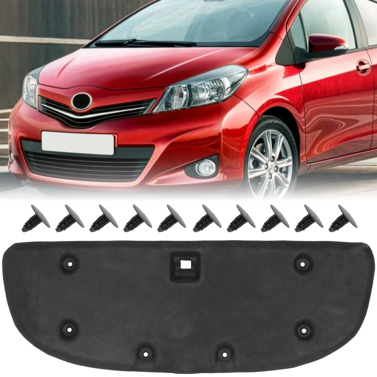 Шумоизолация на капака + щипки за TOYOTA YARIS 3 XP130 2011–2020