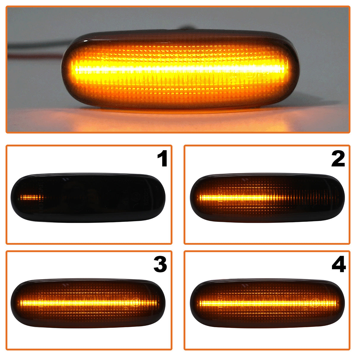 Чифт странични мигачи LED за Abarth Punto Grande Punto Citroen и др.