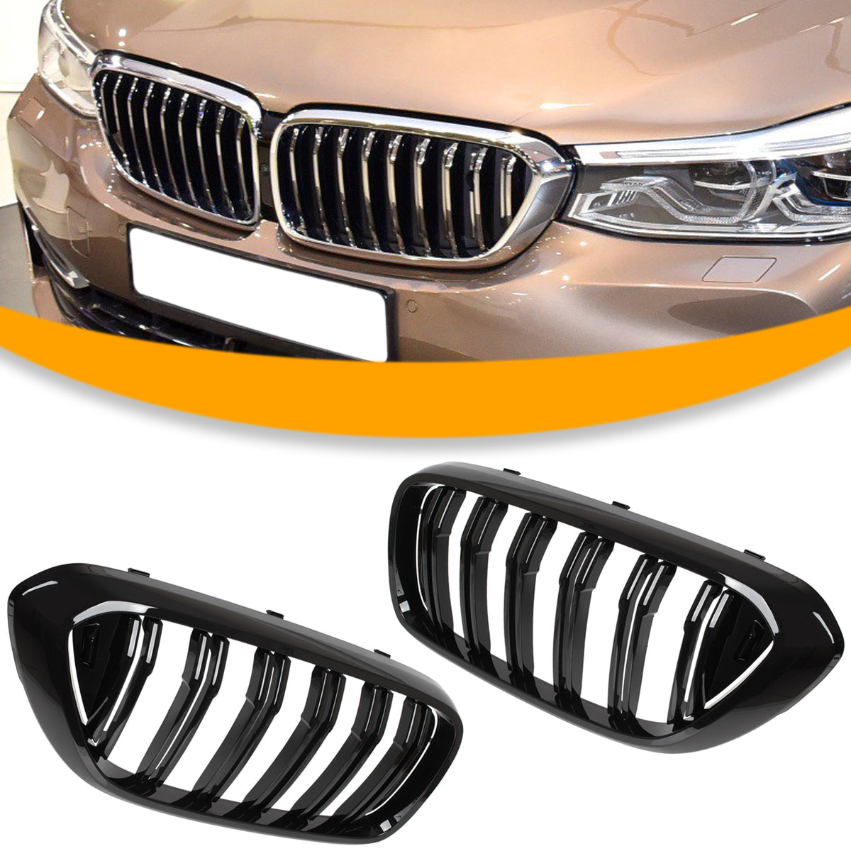 Чифт решетки между фаровете за BMW 6 G32 GT 2017–2020