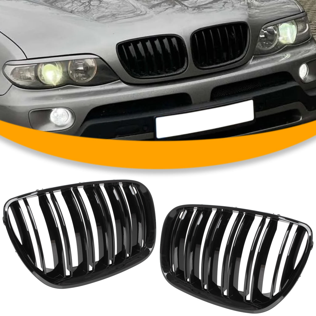 Чифт решетки между фаровете за BMW X5 E53 FL 2004–2006