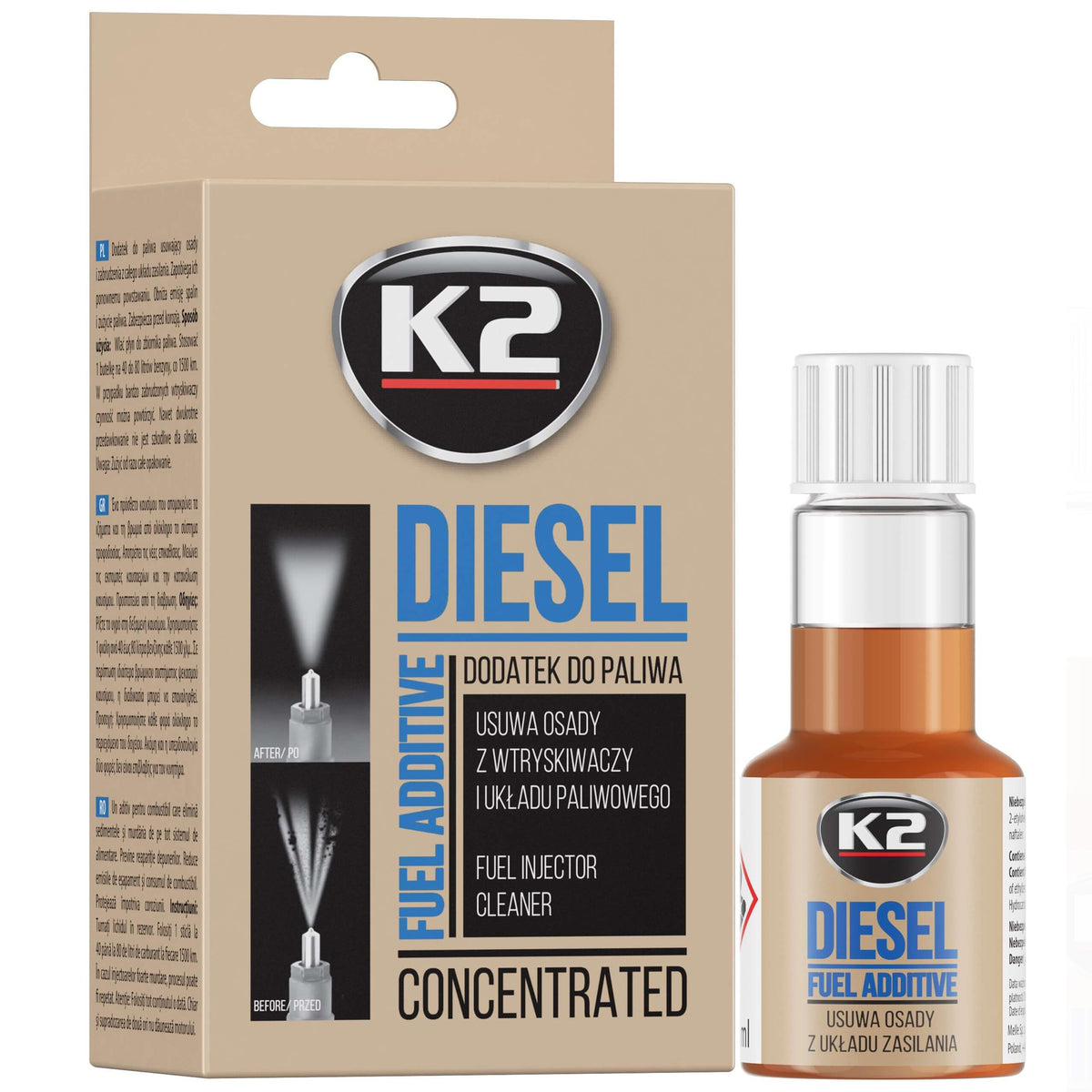 Aditiv pentru combustibil K2 DIESEL 50 ml T312