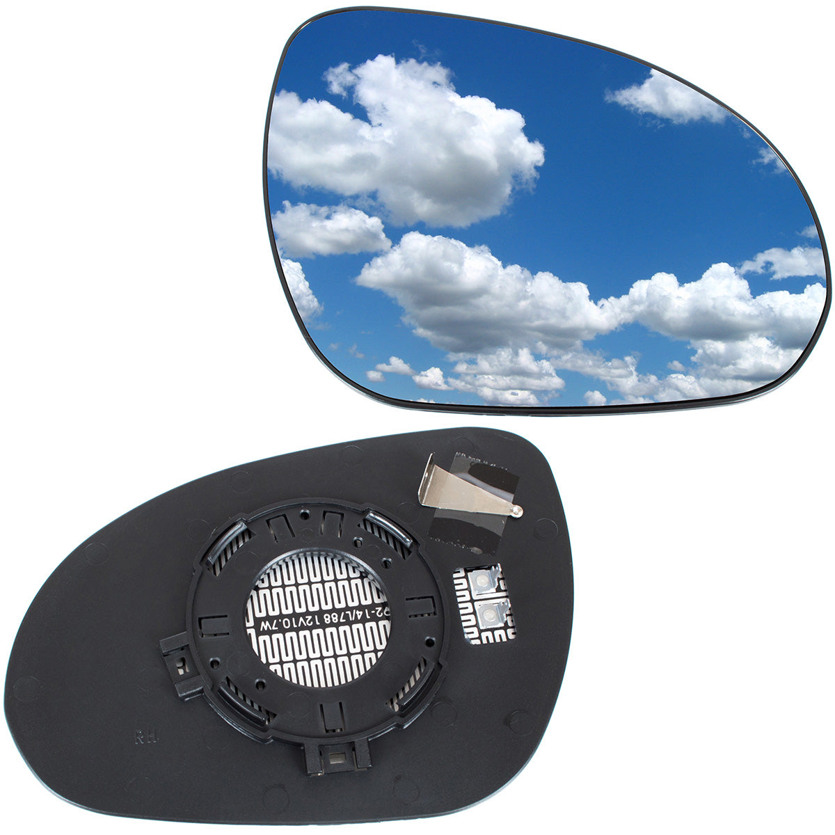 Sticlă oglindă exterioară dreapta pentru Hyundai i30 2007–2012