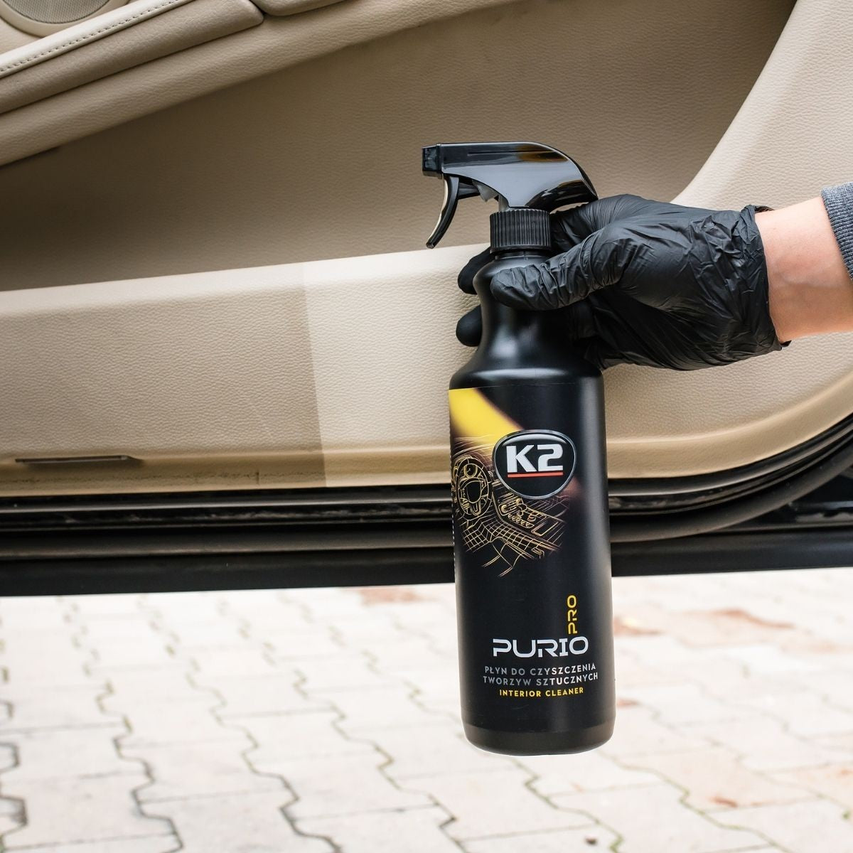 Течност за миене на пластмаси K2 PURIO PRO 1 л с пулверизатор D5041