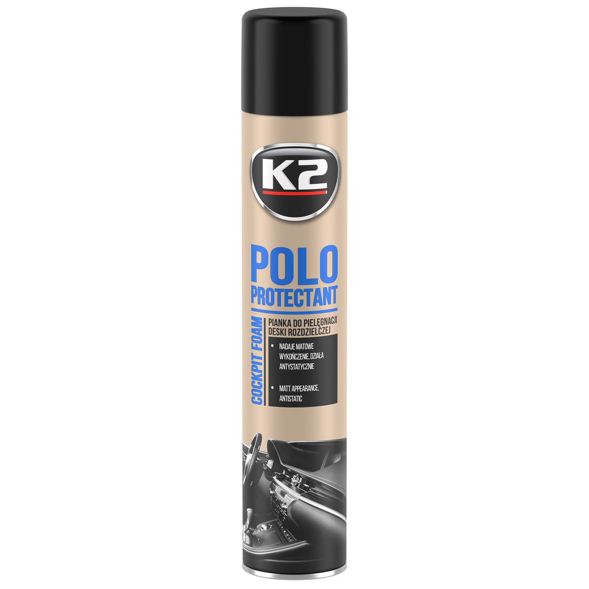 Спрей за арматурното табло K2 POLO PROTECTANT MAT 750 мл FAHREN K418