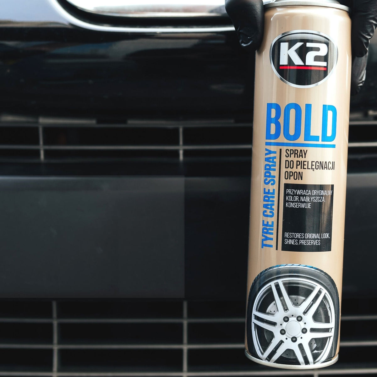 Spray do nabłyszczania i pielęgnacji opon K2 BOLD 600ml aerozol K156