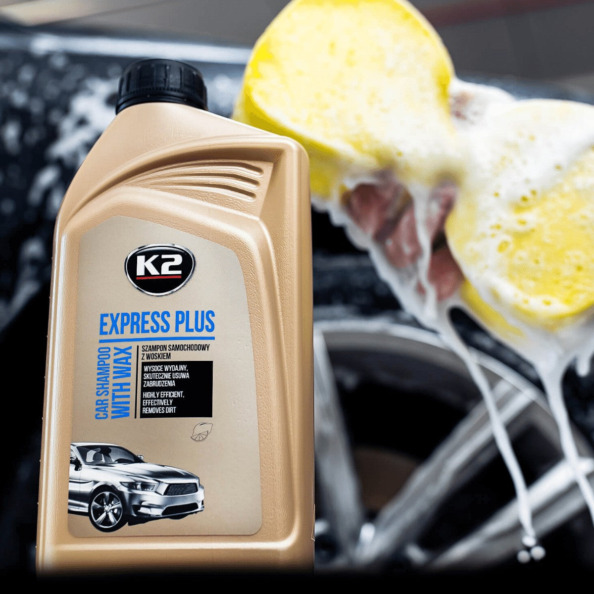 Автомобилен шампоан с восък K2 EXPRESS PLUS 1 л K141