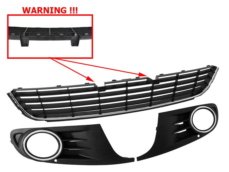 Комплект решетки за предна броня за VW Golf 6 H/B 2008–2013