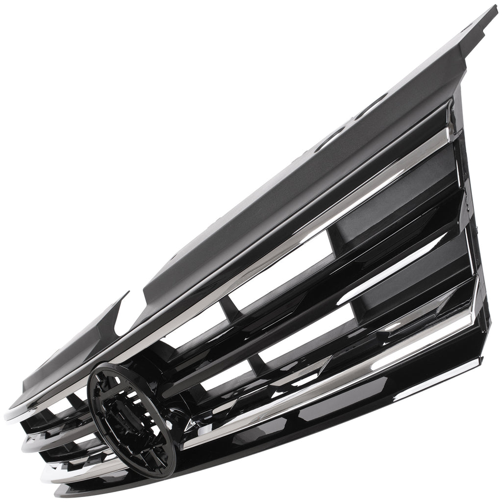 VW Tiguan II 16-20 atrapa między reflektory (grill) CZARNA + CHROM
