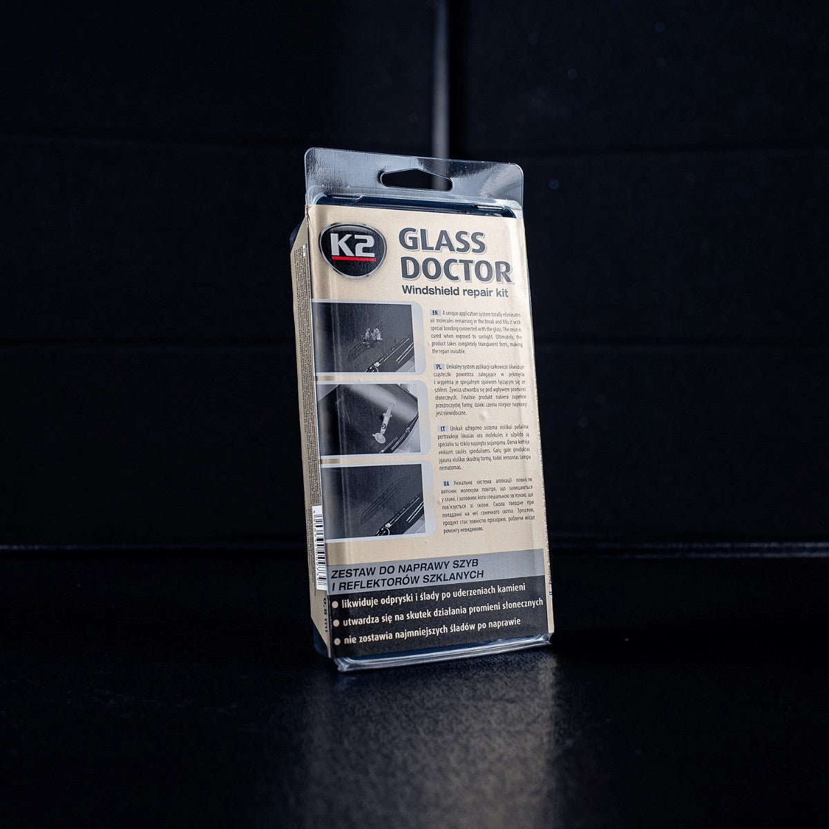 Комплект за ремонт на стъкла и стъклени фарове K2 GLASS DOCTOR B350
